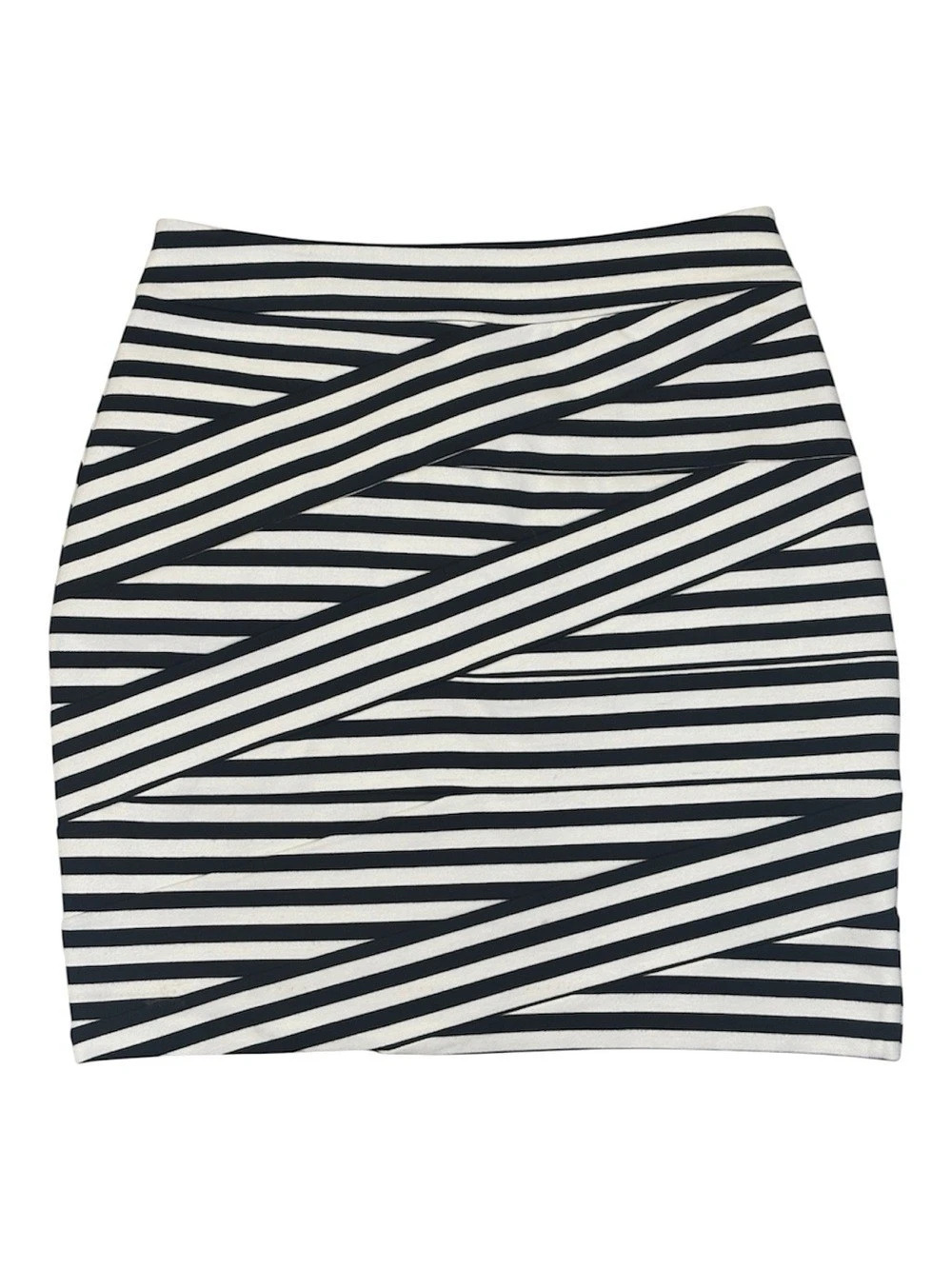 Express Skirt, Striped Mini Bandage, Black & White, Size 4 NW0T